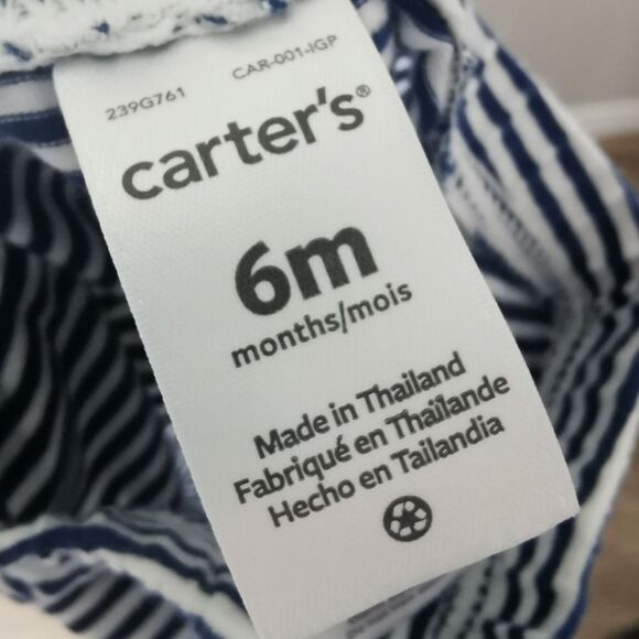 5/$10 Carter's striped leggings size 6 m - Picture 4 of 4